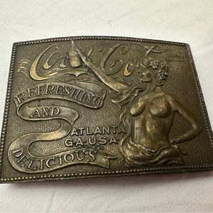Vintage CocaCola brass belt buckle